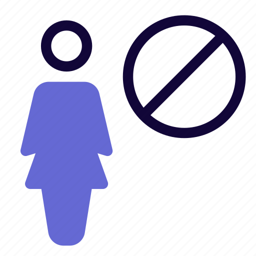 Single, woman, banned, stop icon - Download on Iconfinder