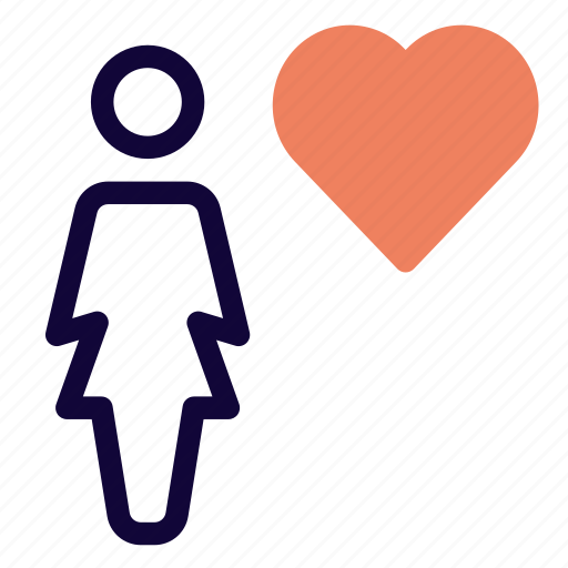 Single, woman, heart, like icon - Download on Iconfinder