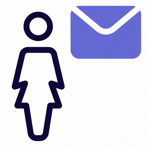 Single, woman, mail, envelope icon - Download on Iconfinder