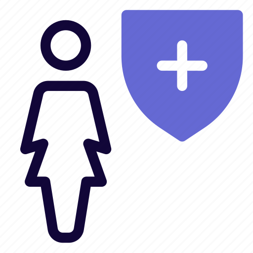 Single, woman, shield, protect icon - Download on Iconfinder