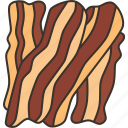 bacon, grilled, breakfast, appetizer, crispy