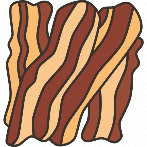 Bacon, grilled, breakfast, appetizer, crispy icon - Download on Iconfinder