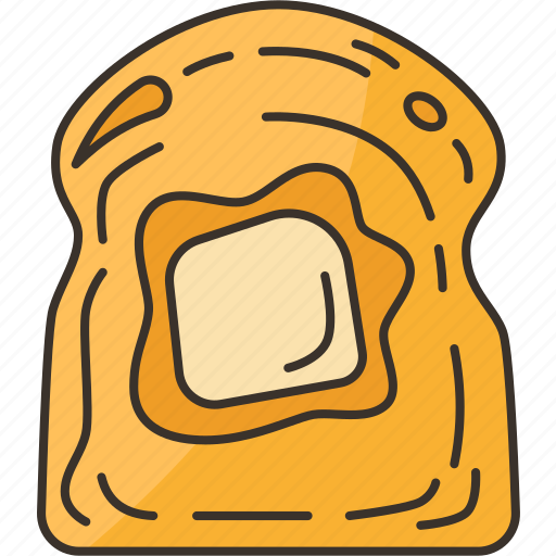 Toast, buttered, bread, breakfast, bakery icon - Download on Iconfinder