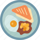 breakfast, english, toast, eggs, meal