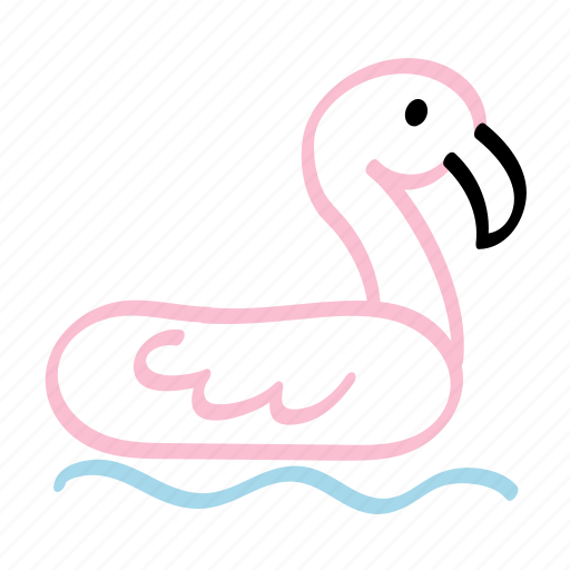 Flamingo, ring, float, beach, inflatable icon - Download on Iconfinder