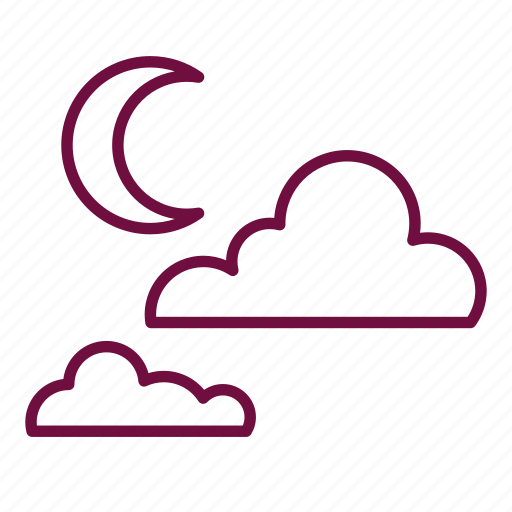 Cloud, dust, evening, moon, night, outdoor, weather icon - Download on Iconfinder