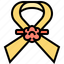 attribute, ceremonial, mourning, ribbon, support