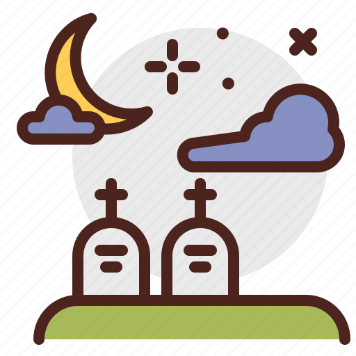Grave, night, burial, event icon - Download on Iconfinder