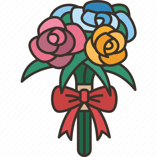 Flower, bouquet, blossom, gift, greeting icon - Download on Iconfinder