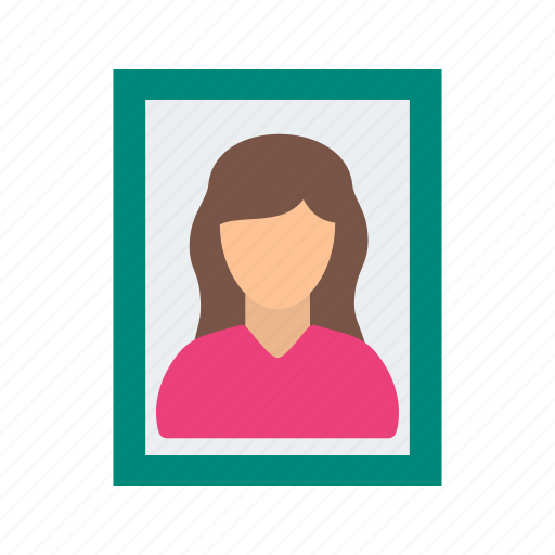 Female, frame, human, image, photo, picture, portrait icon - Download on Iconfinder