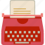 typewriter, document, publish 