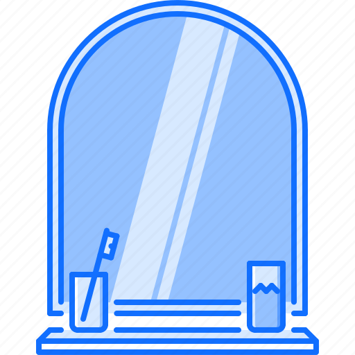 Decoration, furniture, home, house, mirror, toothbrush icon - Download on Iconfinder