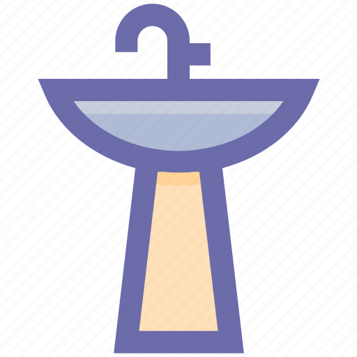 Appliance, bathroom, faucet, housewares, interior, sink, wahsbasin icon - Download on Iconfinder