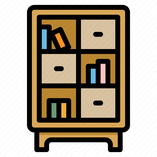 Books, cabinet, furniture, library, shelf icon - Download on Iconfinder