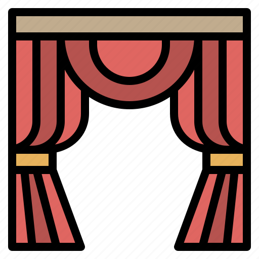 Curtains, decoration, furniture, household, window icon - Download on Iconfinder