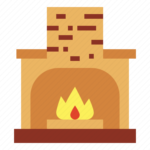 Chimney, fireplace, furniture, warm icon - Download on Iconfinder