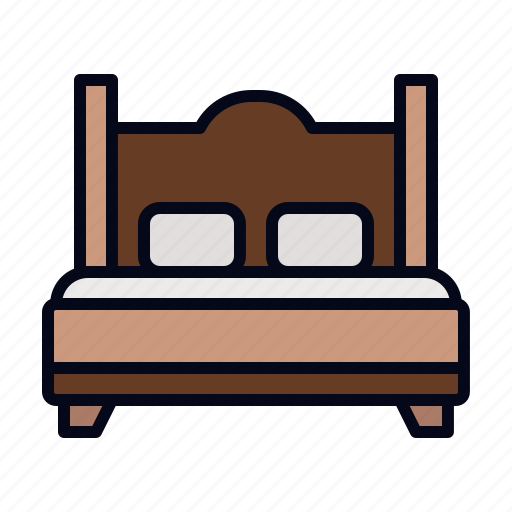 Bed, double, king, room, queen, home, house icon - Download on Iconfinder