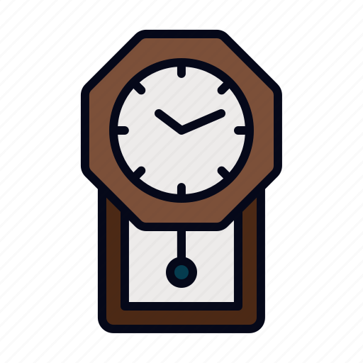 Wall, clock, time, and, date, furniture, household icon - Download on Iconfinder