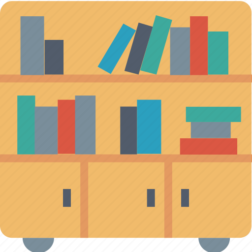 Bookcase, books, bookshelf, furniture, interior, learning, reading icon - Download on Iconfinder