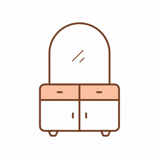 Furniture, interior, makeup table, mirror, table icon - Download on Iconfinder