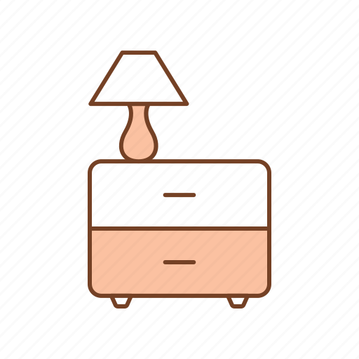 Drawer, furniture, interior, lamp, light, table icon - Download on Iconfinder