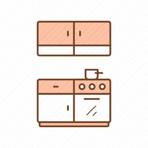 Cook, cooking, furniture, interior, kitchen, kitchen set icon - Download on Iconfinder