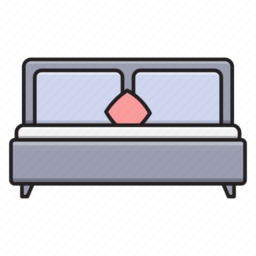 Bed, furniture, home, interior, pillow icon - Download on Iconfinder