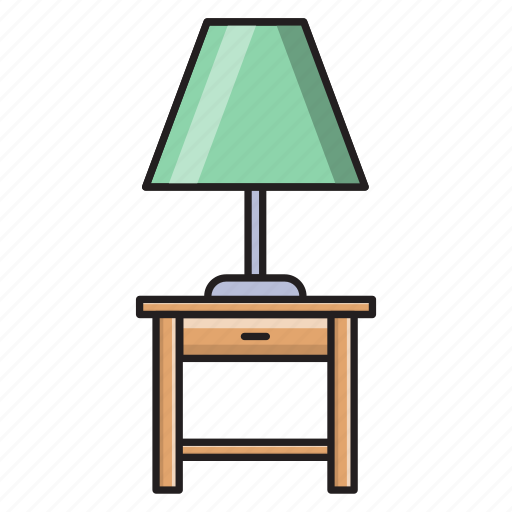 Cabinet, drawer, lamp, light, stool icon - Download on Iconfinder