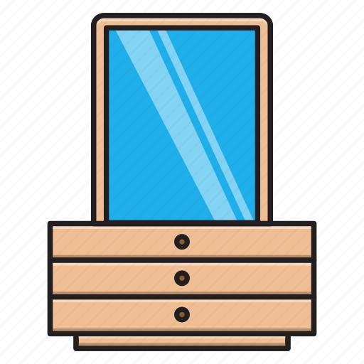 Cabinet, drawer, furniture, interior, mirror icon - Download on Iconfinder