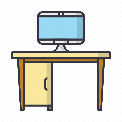 Table, desk, computer, furniture, pc, interior icon - Download on Iconfinder