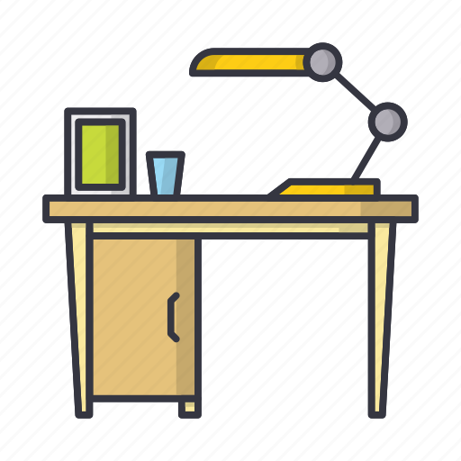 Table, desk, lamp, furniture, interior icon - Download on Iconfinder