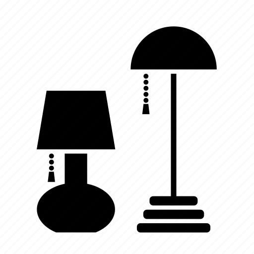 Floor lamp, furniture, lamp, light, standing lamp icon - Download on Iconfinder