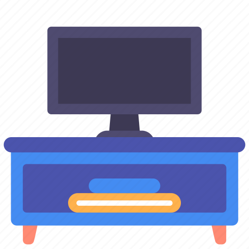 Desk, furniture, shelf, table, tv icon - Download on Iconfinder