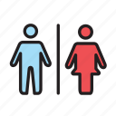 female, interior, male, man, toilet, user, woman
