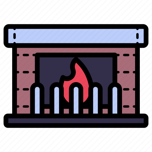 Warm, hot, fire, fireplace, chimney icon - Download on Iconfinder