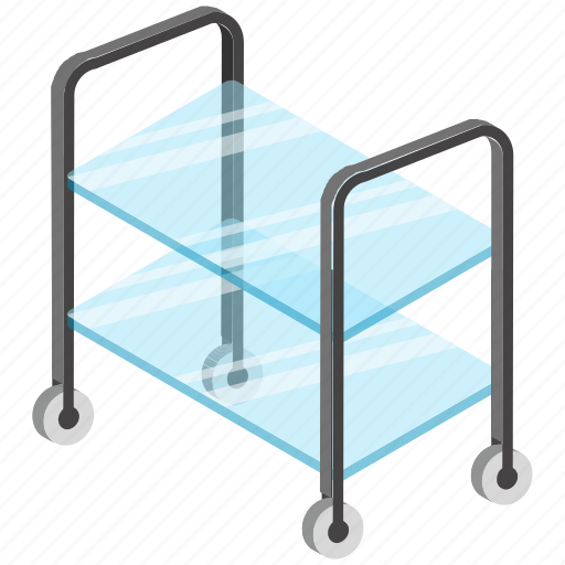 Food trolley, furniture, household things, kitchen trolley, serving trolley icon - Download on Iconfinder