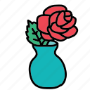 decorate, flower, furniture, interior, rose, vase 