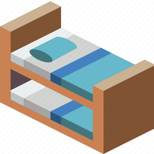 Bed, bedroom, bunk, furniture, household, iso icon - Download on Iconfinder