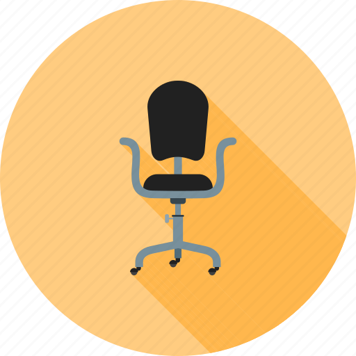 Chair, furniture, leather, office, revolving, seat, wheels icon - Download on Iconfinder