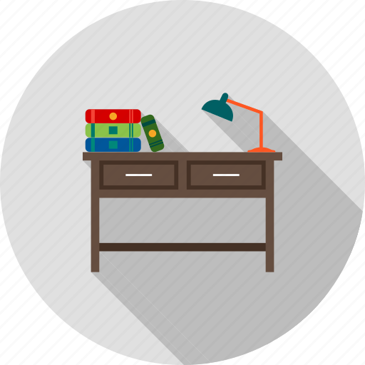 Book, desk, lamp, library, school, study, table icon - Download on Iconfinder