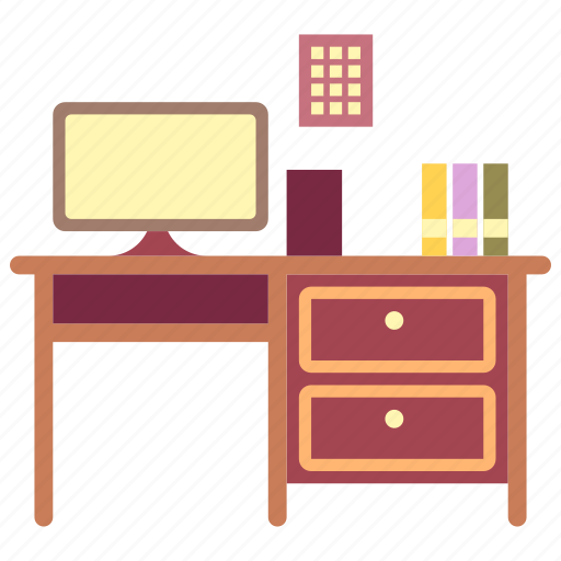 Computer, desk, furniture, home, interior, table, workplace icon - Download on Iconfinder