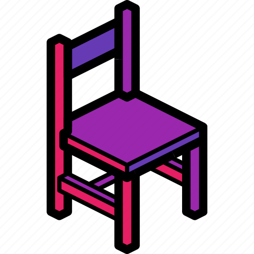 Chair, furniture, household, iso, kitchen icon - Download on Iconfinder