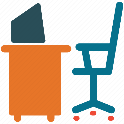 Chair, computer, desk, work corner icon - Download on Iconfinder