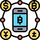 cryptocurrency, money, exchange, smartphone, trading