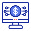 currency, monitor, digital money, network, computer