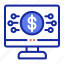 currency, monitor, digital money, network, computer 
