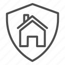 protection, shield, home, house, emblem, building