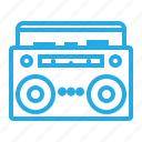outline, color, radio, music, boombox