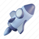rocket, launch, startup, business, spaceship, 3d icon