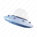ufo, alien, space, spaceship, astronomy, 3d icon, launch